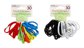 30PC MULTI COLOURED HAIR BOBBLES